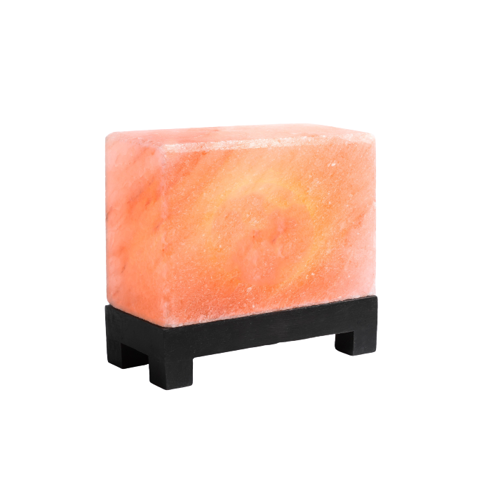 Himalayan Salt Lamp Hand-Carved Modern Rectangle (Salt Lamps)